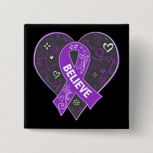 Colitis ulcerosa glauben Band-Herzen Button