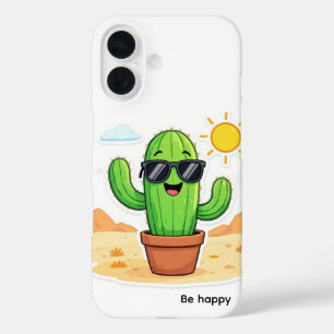 Coll Cactus   Sei glücklich iPhone 16 Hülle
