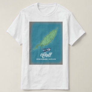 Coll Innere Hebriden Schottland Karte T-Shirt