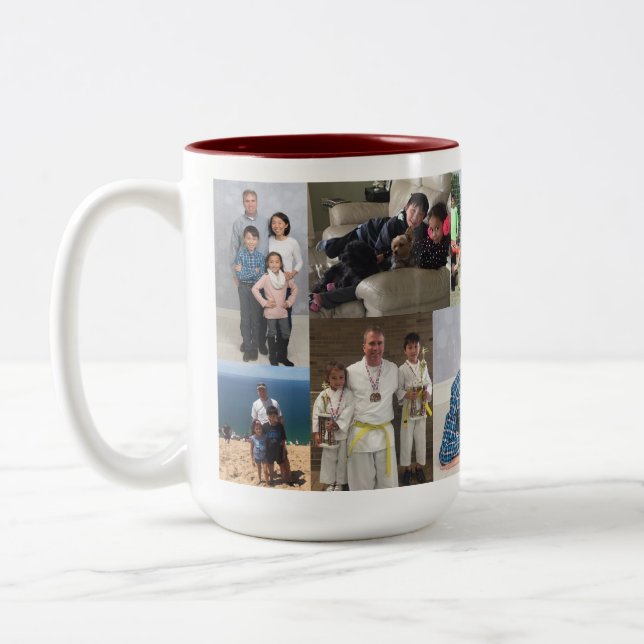 Collage 10 Foto Vater - Tasse (Links)