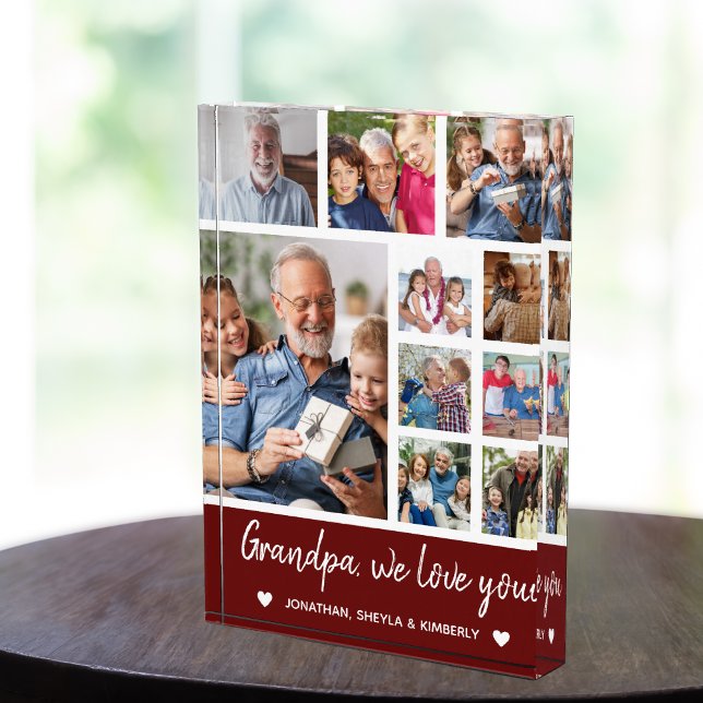 Collage 10 Photos Grandpa We Love you Fotoblock (Von Creator hochgeladen)