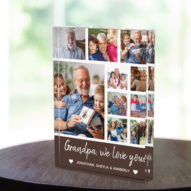 Collage 10 Photos Grandpa We Love you Fotoblock (Von Creator hochgeladen)