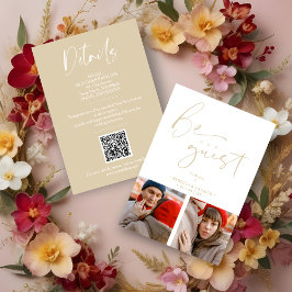 Collage 2 Photos Be Our Guest Romantic Wedding Begleitkarte