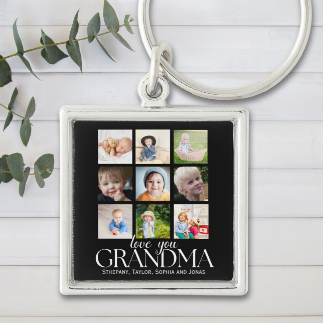 Collage 9 Photos for Grandma Love you Schlüsselanhänger (Von Creator hochgeladen)