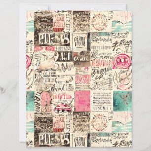 Collage Abstrait avec le papier du scrapbook Messa