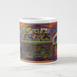 Collage and Color Jumbo-Tasse