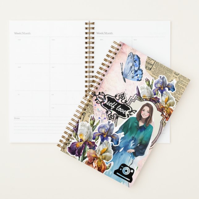 Collage Art February, Iris (Devant avec enveloppe)