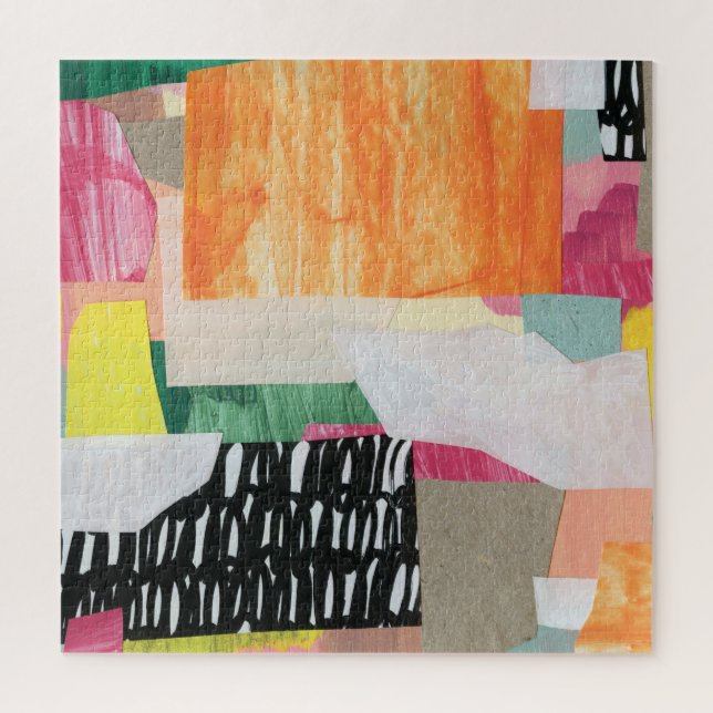 Collage Art, modern bunt abstrakt. (Vertikal)