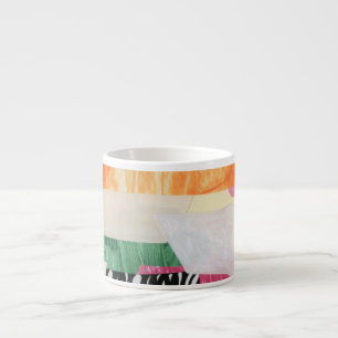 Collage Art, modern bunt abstrakt. Espressotasse
