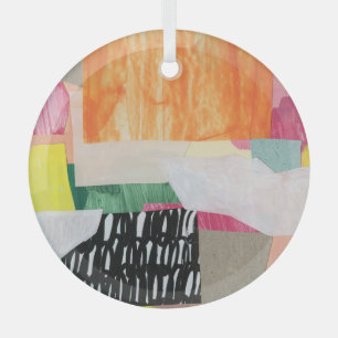 Collage Art, modern bunt abstrakt. Ornament Aus Glas