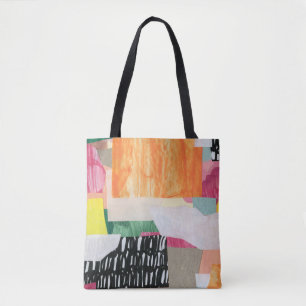 Collage Art, modern bunt abstrakt. Tasche