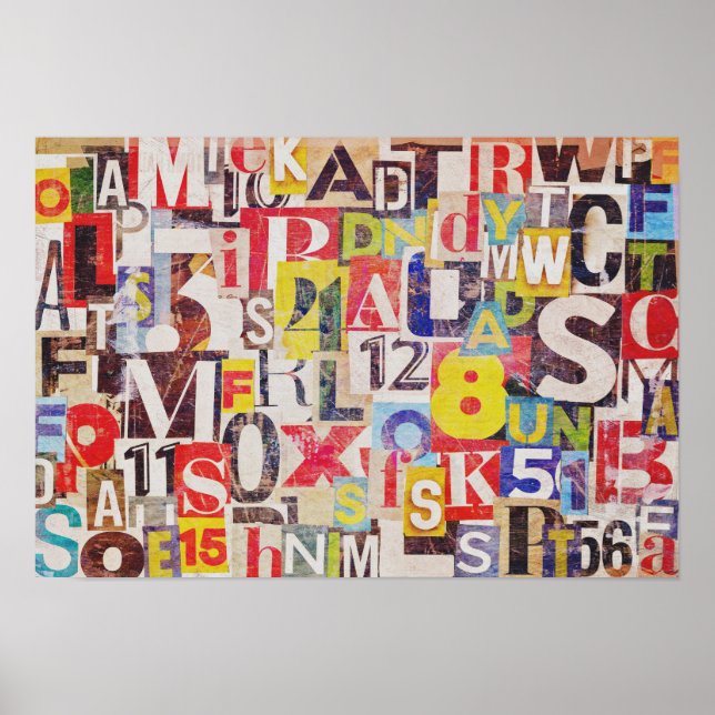 Collage Art Poster oder Decoupage Paper (Vorne)