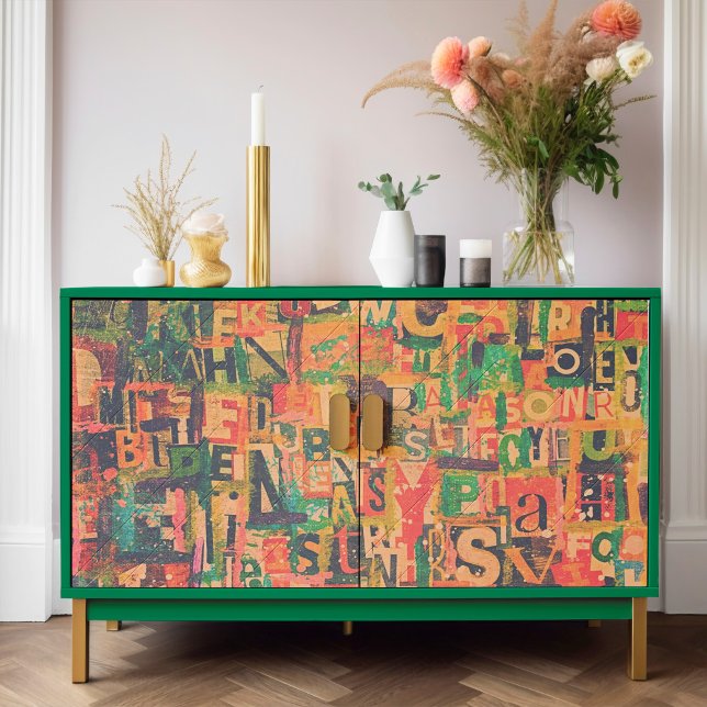 Collage Art Wrapping oder Decoupage Paper Geschenkpapier (This is a mockup, your design may appear larger/smaller depending on the size of the decoupage piece)