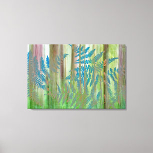 Collage aus Adlerfarnen und Wald   Seabeck, WA Leinwanddruck