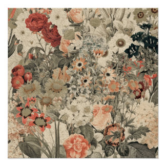 Collage aus der Blume "Farbmäler" Poster