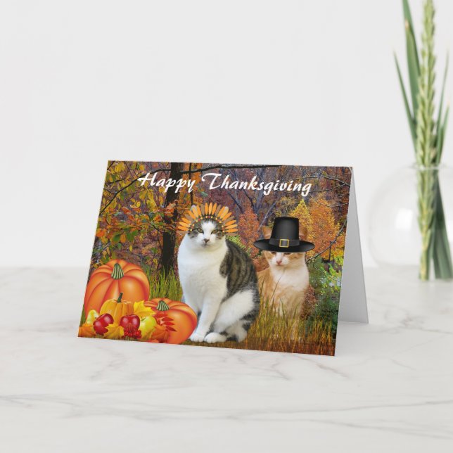 Collage Bon thanksgiving Cute Cat (Devant)