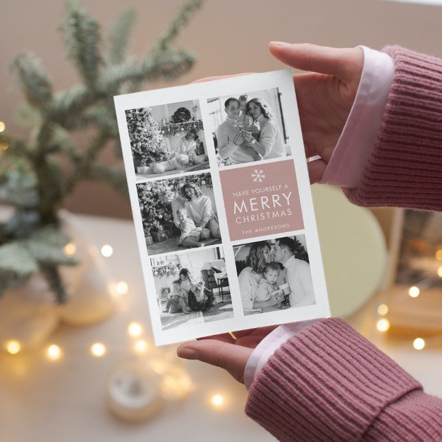 Collage Christmas Foto | Frohe Weihnachten | Rosa (Von Creator hochgeladen)