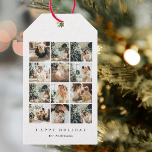Collage Christmas Foto Frohes Weihnachtsfeiertag Geschenkanhänger