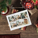 Collage Christmas Sechs Fotos | Happy Holiday Postkarte<br><div class="desc">Collage Christmas Sechs Fotos | Happy Holiday</div>