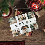 Collage Christmas Sechs Fotos | Merry Holiday Postkarte<br><div class="desc">Collage Christmas Sechs Fotos | Merry Holiday</div>
