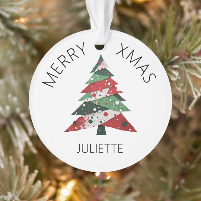Collage Christmas Tree Ornament (Baum)