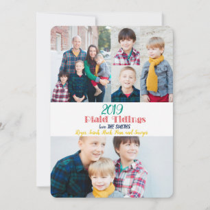 Collage coloré Tidings Plaid Carte photo de vacanc