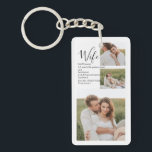 Collage Couple Foto & Lovely Romantic Ehefrau Gift Schlüsselanhänger<br><div class="desc">Collage Couple Foto & Lovely Romantic Ehefrau Gift</div>
