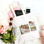 Collage Couple Foto & Lovely Romantic Ehefrau Gift Tragetasche<br><div class="desc">Collage Couple Foto & Lovely Romantic Ehefrau Gift</div>