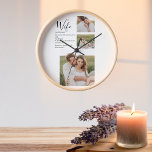 Collage Couple Foto & Lovely Romantic Ehefrau Gift Uhr<br><div class="desc">Collage Couple Foto & Lovely Romantic Ehefrau Gift</div>