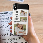 Collage Couple Foto & Lovely Romantic Quote Case-Mate iPhone Hülle<br><div class="desc">Collage Couple Foto & Lovely Romantic Quote</div>