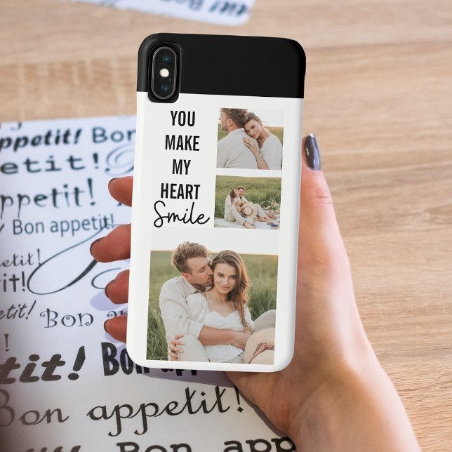 Collage Couple Foto & Lovely Romantic Quote Case-Mate iPhone Hülle (Von Creator hochgeladen)