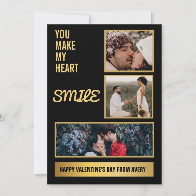 Collage Couple Foto & Lovely Romantic Quote Einladung (Vorderseite)