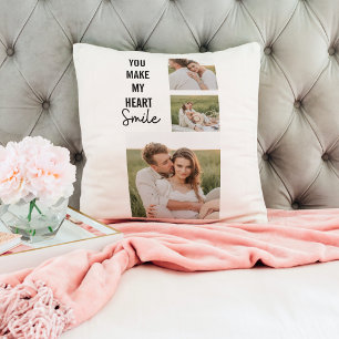 Collage Couple Foto & Lovely Romantic Quote Kissen