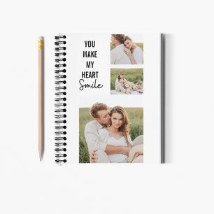 Collage Couple Foto & Lovely Romantic Quote Notizblock