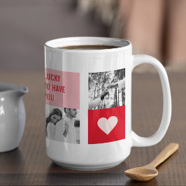 Collage Couple Foto | Moderne Valentingeschenke Kaffeetasse