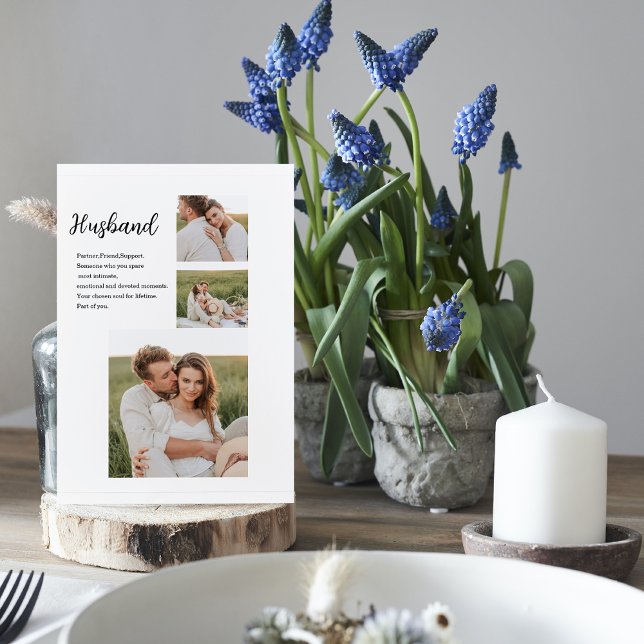 Collage Couple Foto & Romantic Husband Liebe Gesch Magnetkarte (Von Creator hochgeladen)