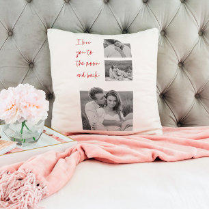 Collage Couple Foto & Romantic Quote Liebe You Kissen