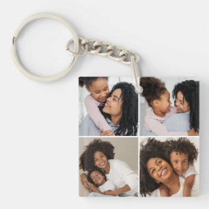 Collage de 4 photos pour maman et bébé