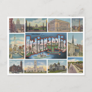 Collage de cartes postales anciennes d'Indianapoli
