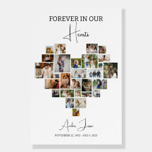 Collage de coeur funéraire, Affiche de collage de