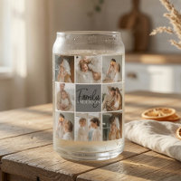 Collage de famille photo & Cadeau gris personnalis