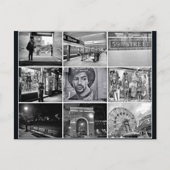 Collage de la carte postale de New York (Devant)