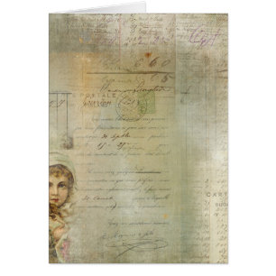 Collage de manuscrit de courrier vintage et de