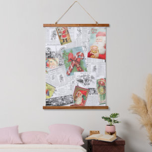 Collage de Noël Tapisserie murale en bois