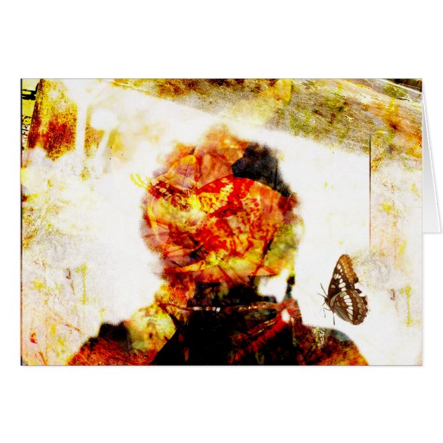 Collage de papillon ombragé (Devant horizontal)