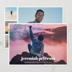 Collage de photos 2024 Faire-part de graduation
