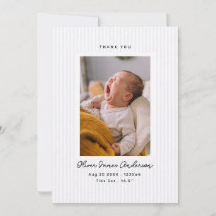 Collage de photos de bébé moderne Merci Rayures