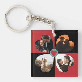 Collage de photos du coeur de Valentine