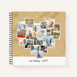 Collage de photos en forme de coeur Beau journal f