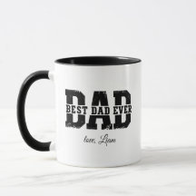 Collage de photos personnalisé Meilleur Papa Mug N